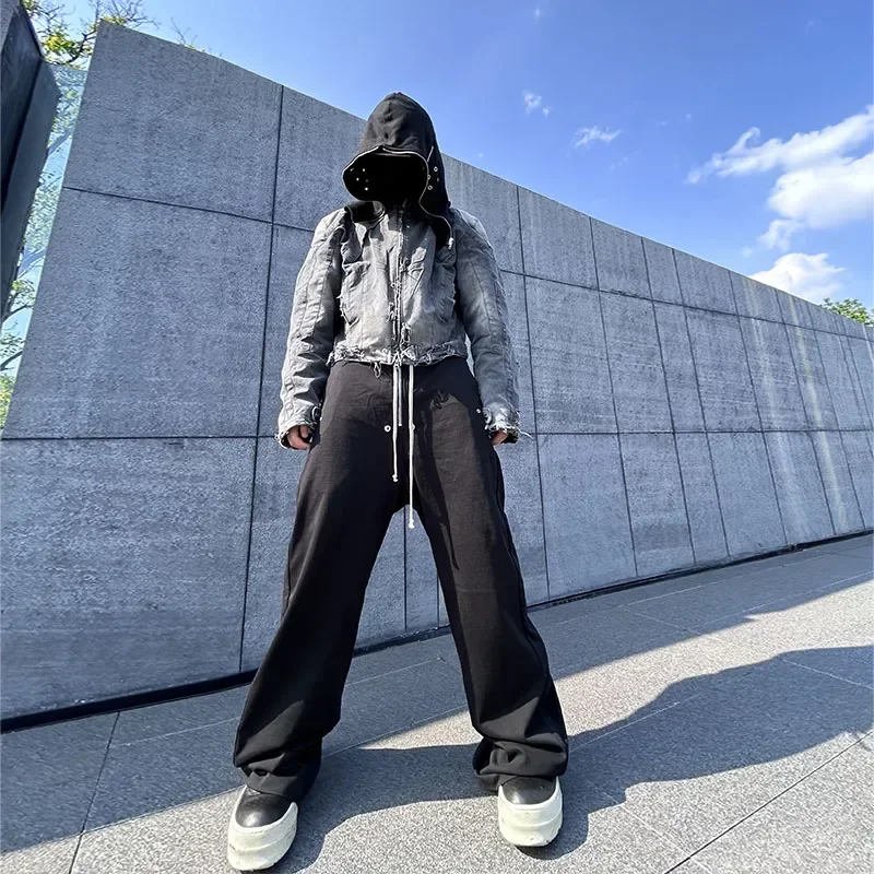 NIGO  Dark Knitted Straight Loose Casual Pants Vintage High Street Casual New Men's Draped Sweatpants FHDX  #NGTOP11274