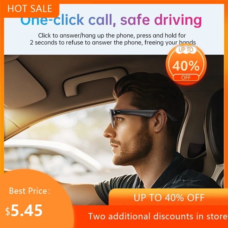 

Echowear Smart New Cross Border Glasses Wireless Bluetooth Earphones Outdoor Sports Sunglasses Music Open AI Translation 2026