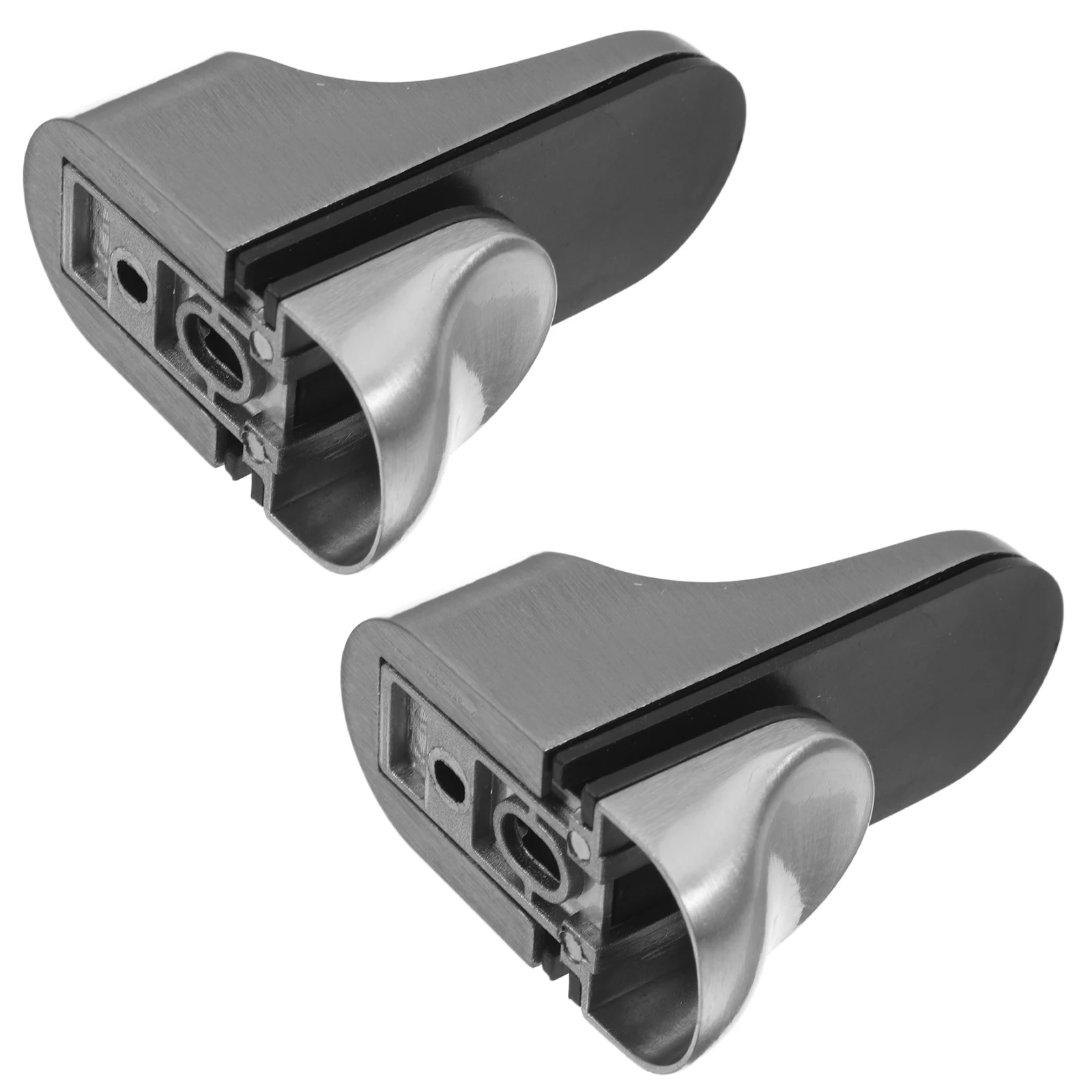 

2 Pcs Glass Shelves Brackets Zinc Alloy Brushed Nickel Adjustable Wall Mount Shelf Holder Bracket Support Layer Board Bracket