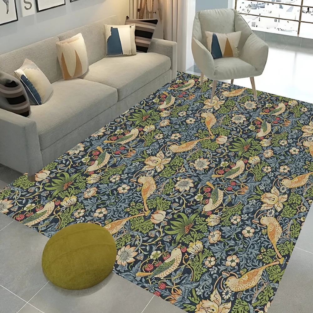 William Morris Strawberry Kitchen Mat Cheaper Anti-slip Modern Living Room Balcony Printed Modern Home Decor