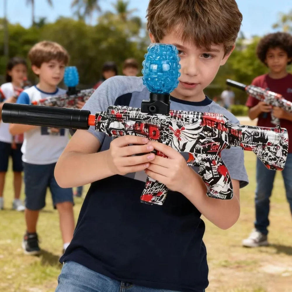 Elektryczny pistolet na kulki wodne do zabawy na zewnątrz, automatyczny, strzelający ciągle, pistolet airsoftowy, broń do rozpryskiwania, pistolety zabawkowe CS dla dorosłych i dzieci.