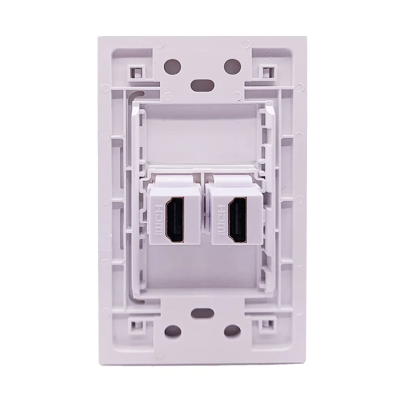 2 Ports HDMI2.0 Wall Panel US Faceplate With Two HDMI-Compatible Female Connector Socket For HD Plug Socket Wall Outlet