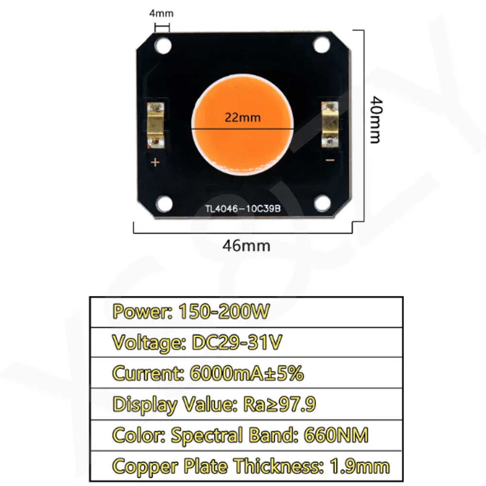 Imagem -05 - Led Cob Chip Placa de Cobre Full Spectrum Cresce Luz Vegetais e Flores Planta Alta Qualidade 6000ma Dc2931v 150200w