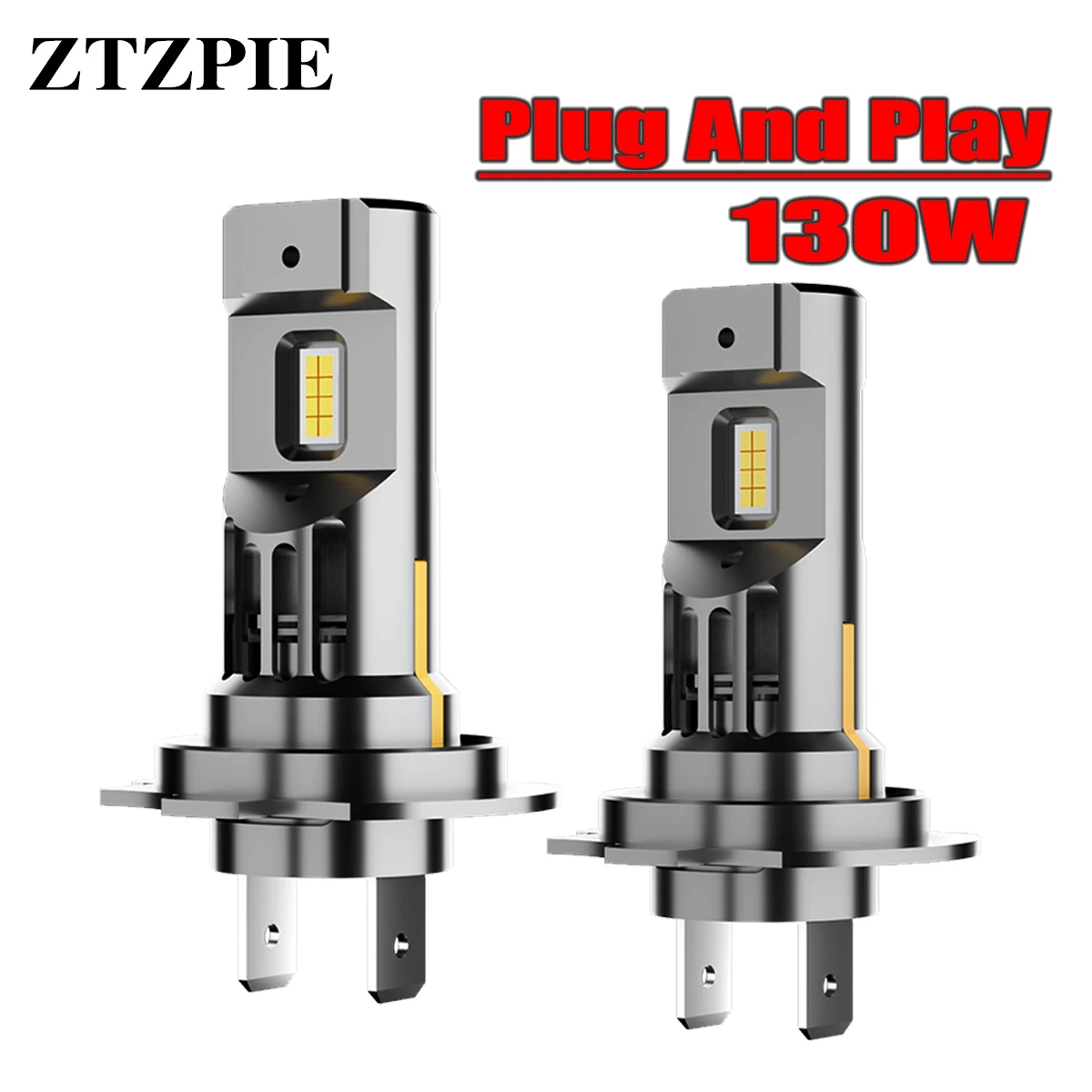 

ZTZPIE 130W 20000LM 6000K H7 12V Canbus Led Car Headlight Super Bright CSP 5570 CHIP Plug And Play H7 Turbo Led Light