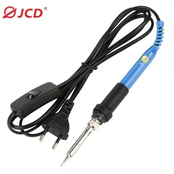 JCD 110V 220V 60W US/EU/UK Plug saldatore elettrico 908 saldatore a temperatura regolabile con supporto per saldatore di qualità