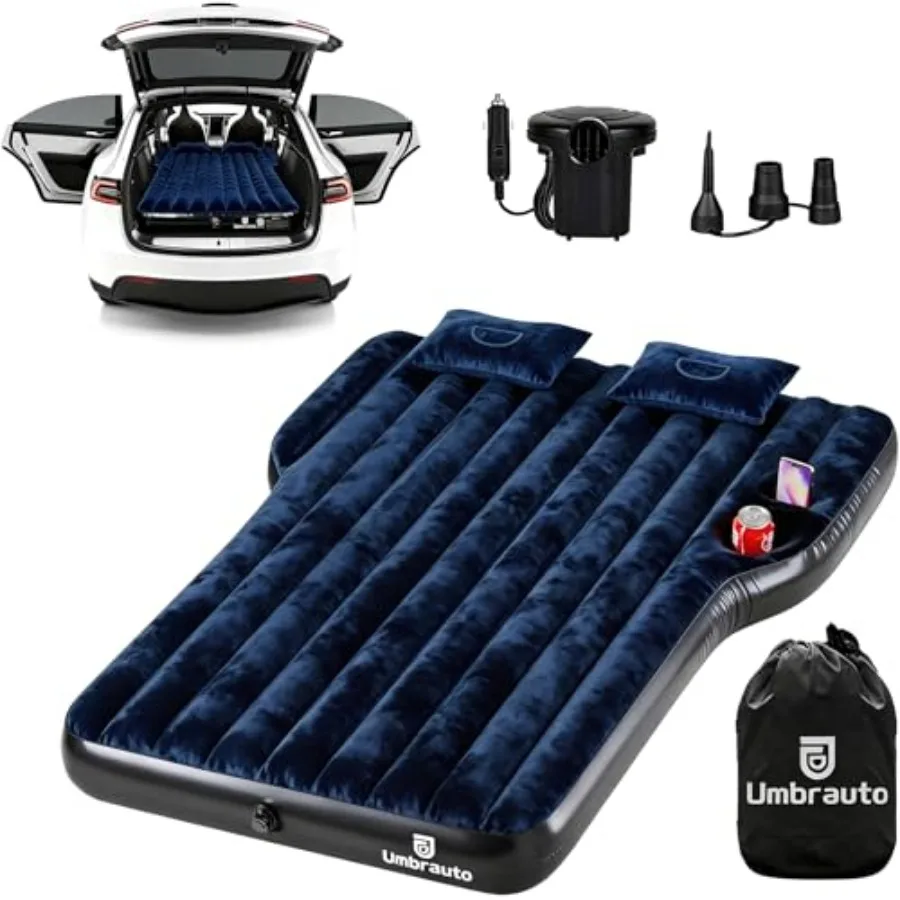 

Air Mattress for Tesla Model Y Custom Inflatable Camping Bed for Back Trunk SUV Sleeping Pad w Soft Flocking Surface Durable 21