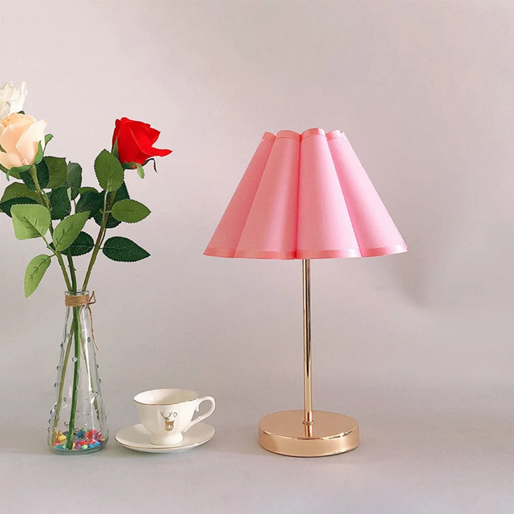 Light Covers Wall Shade Fabric Electric Petal Shape Fixture Accessory Pink Lampshades for Table Decorative