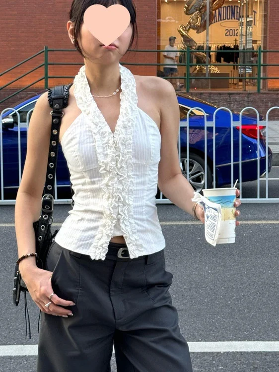 

Женский тонкий повседневный топ Lotus Le в корейском стиле, приталенный, из легкого материала, весенний сезон