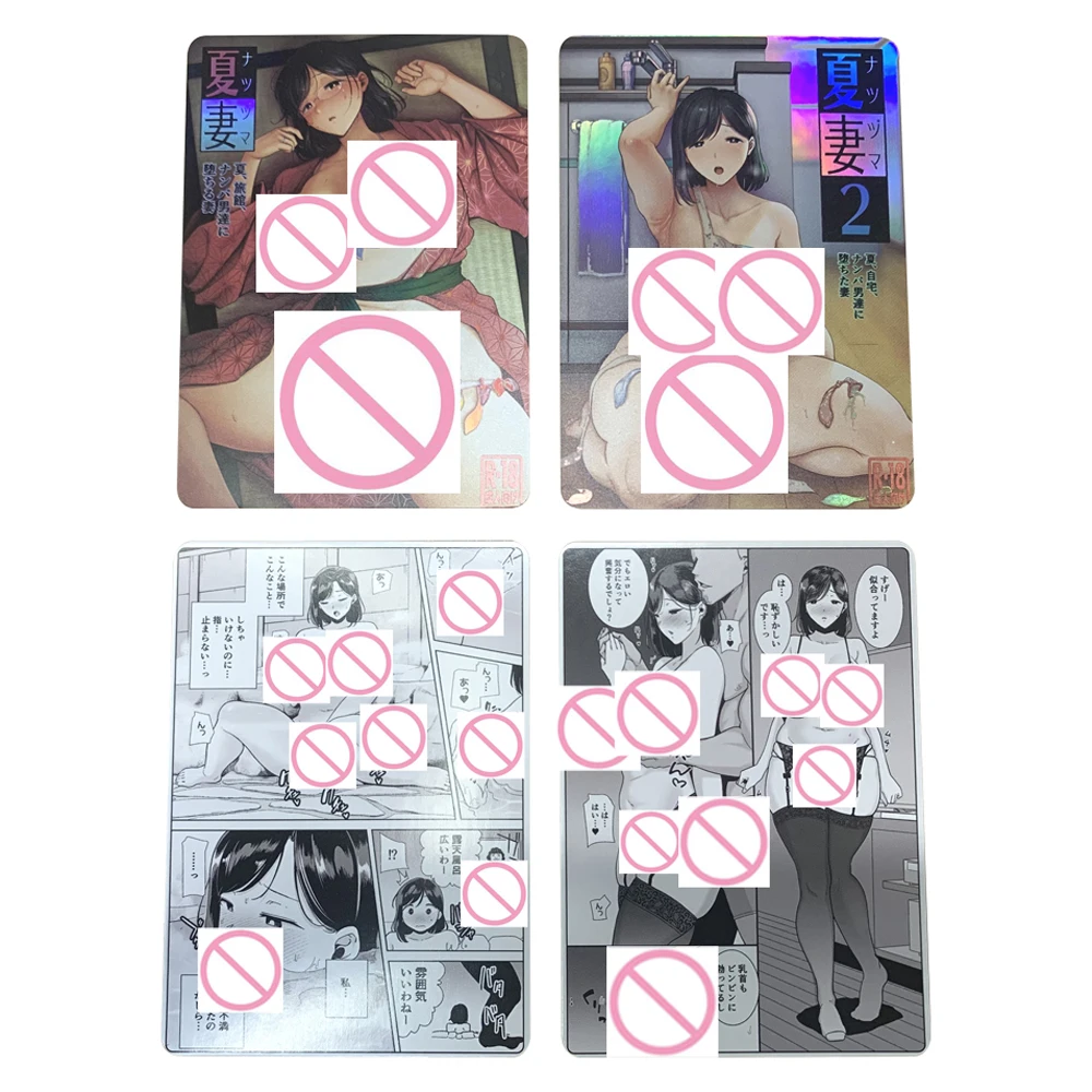 

2Pcs/set Anime Sexy Nude Collection Cards Plump Girls Busty Beauty Naked Card Refractive Color Flash Boy Gifts 63*88mm