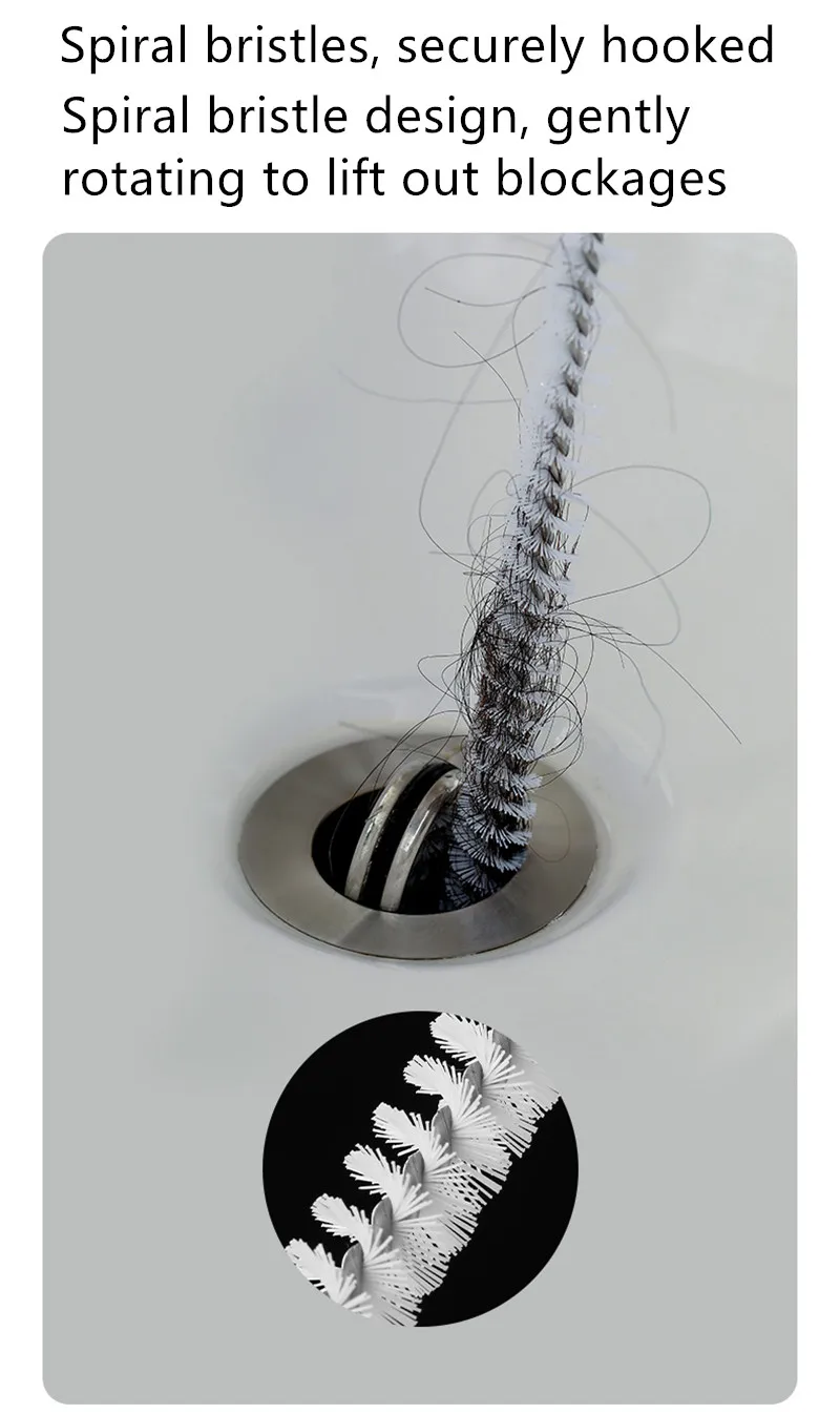 1 قطعة فرشاة تجريف الأنابيب مرنة الحمام الشعر المجاري بالوعة تنظيف فرشاة انحناء للمنزل بالوعة المطبخ الحمام الشعر المجاري