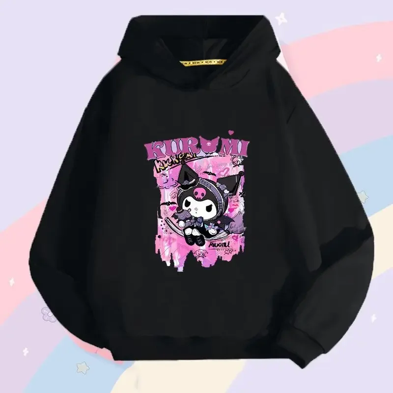 

Sanrio Kawaii Kuromi Hooded Sweatshirt Anime Cartoon Fashion Exquisite Creative Skin Friendly Loose Long-sleeved Clothing Coats