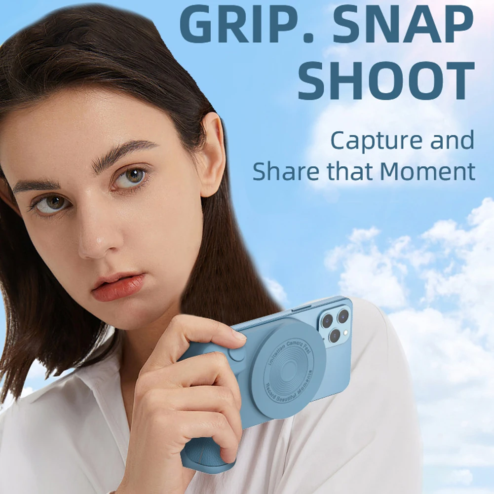 3 in 1 Camera Holder Grip Charging Multifunctional Magnetic Selfie Photo Bracket Bluetooth Remote Control Mount for Android/iOS