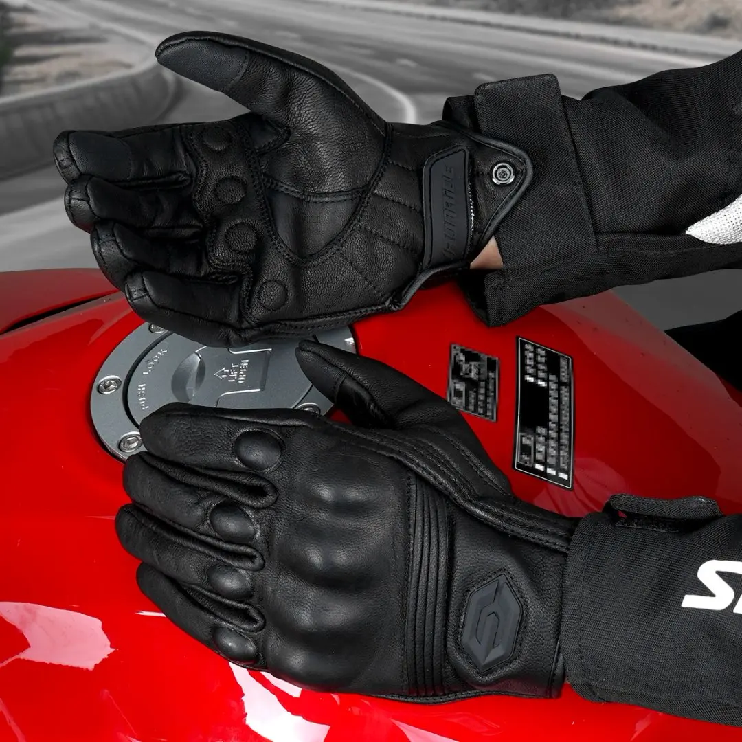 

Leather Motorcycle Gloves Winter Warm Moto Gloves Men Women Anti-fall Luva Motocross Riding Gloves Touch Screen Motorbike Gloves