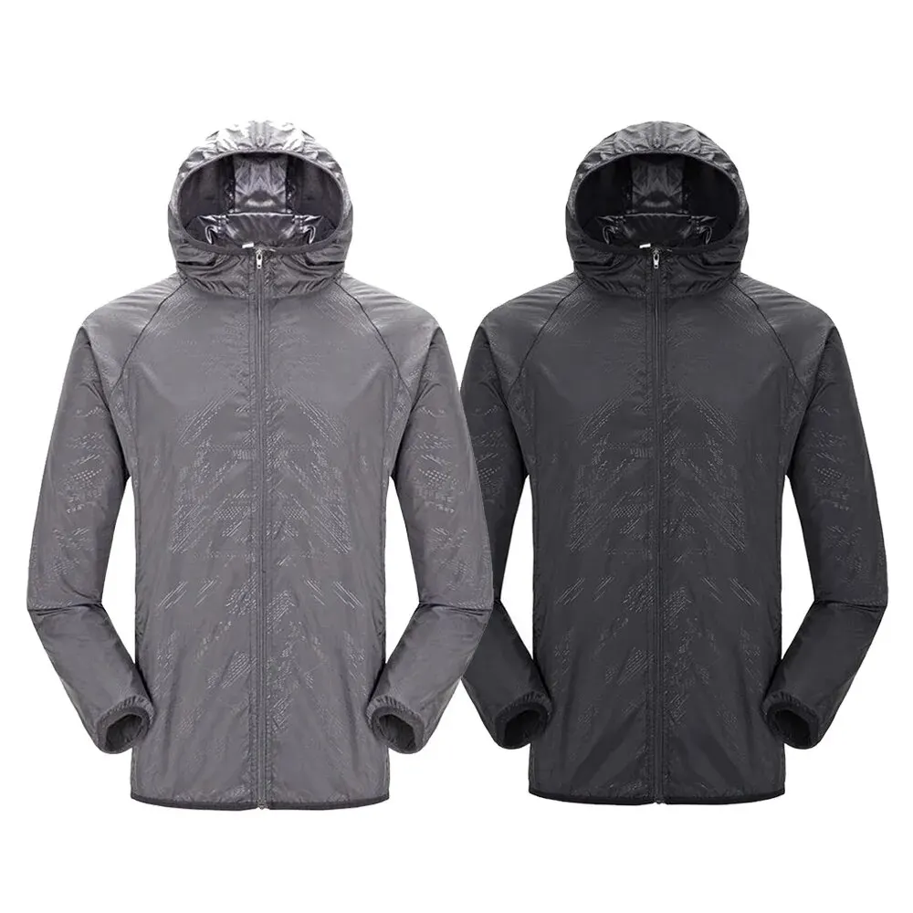 Chaqueta impermeable de protección solar para hombre y mujer, cortavientos de piel de secado rápido para acampar, pescar y cazar