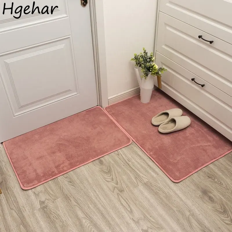 

2pcs Door Mat Anti-slip Entrance Floor Pads Dirty Resistant Simple Bathroom Water Absorbent Bath Mats Household Hallway Doormat