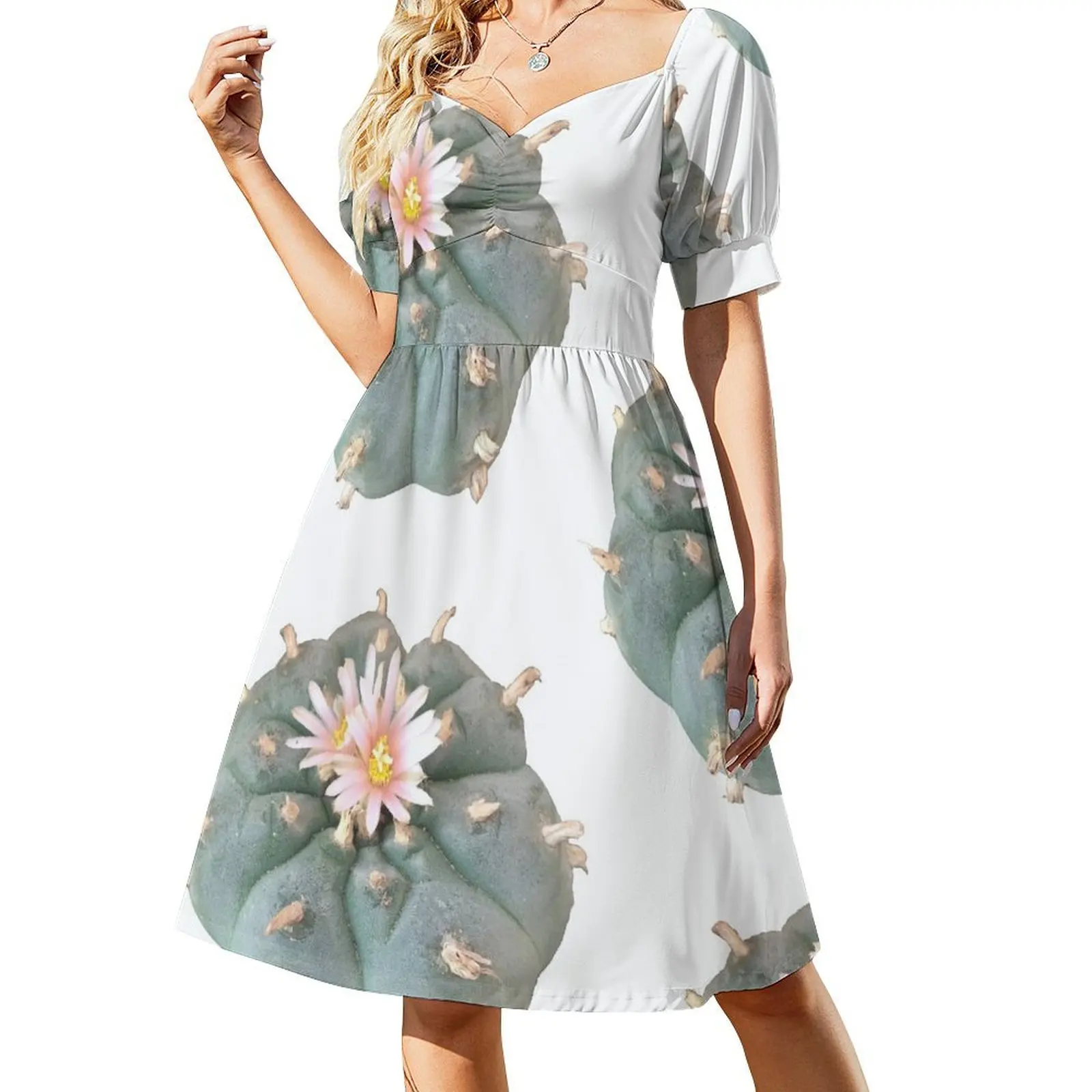 

Peyote Lophophora Williamsii (2) Short-Sleeved Dress Woman fashion women's evening dress 2025 Female dress
