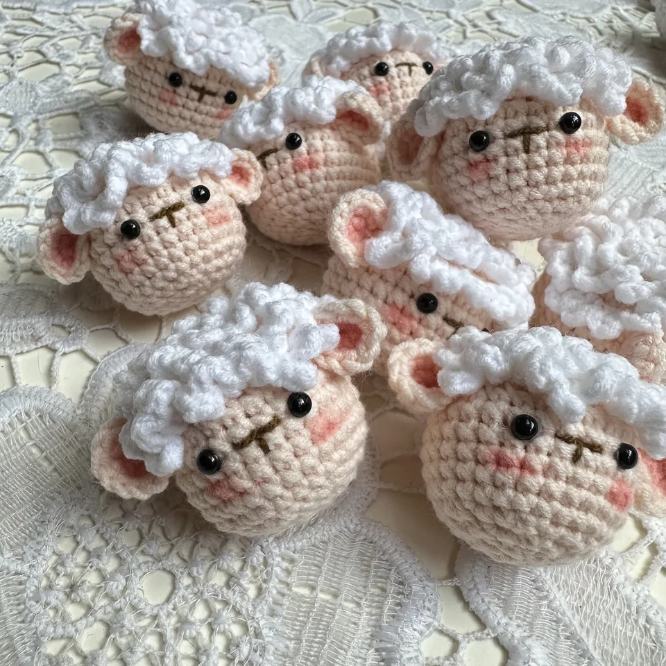 Handmade woolen crocheted sheep hair flowers girls headwear hair