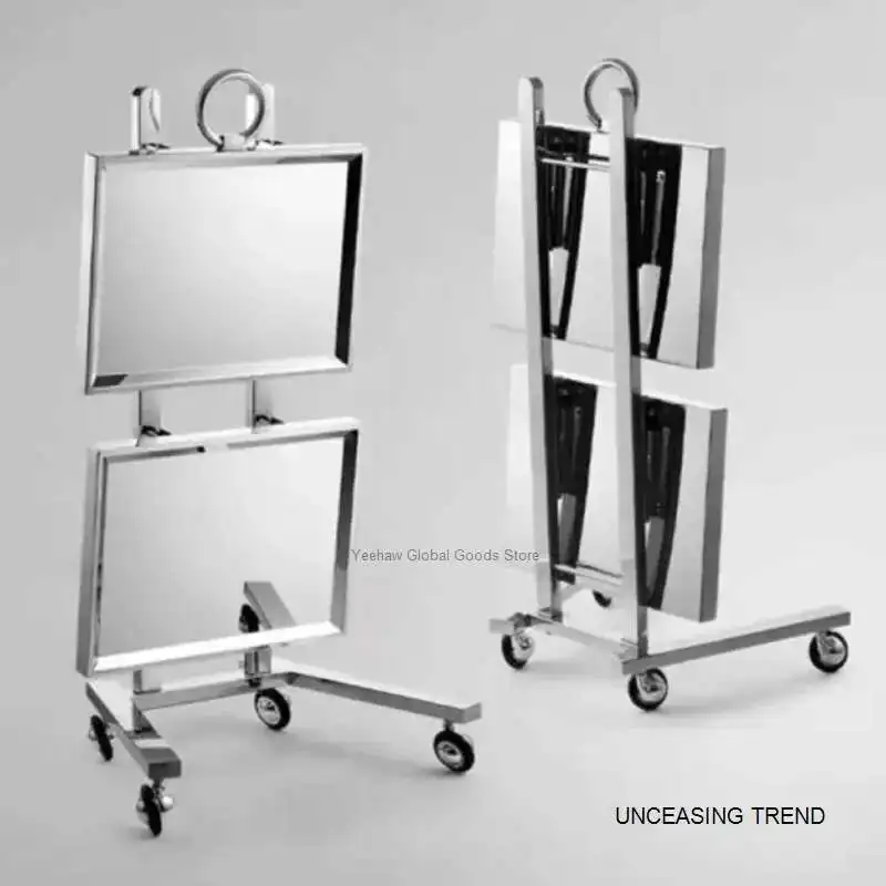 

Stainless Steel Beauty Salon Cart Dyeing Trolley Folding Bar Car Barber Shop Special Ins Tool Car with Wheels