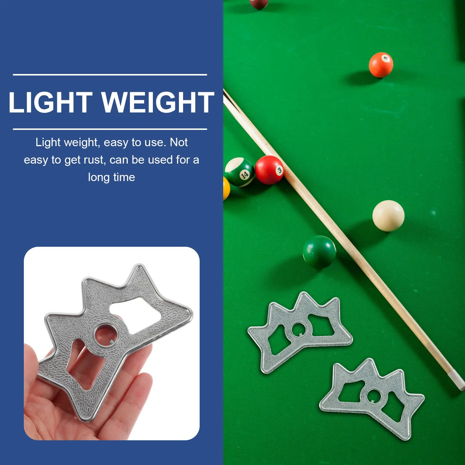 

2Pcs Metal Pool Cue Bridge Billiards Cue Stick Rack Portable Sliding Holder Snooker Accessories Stable Support