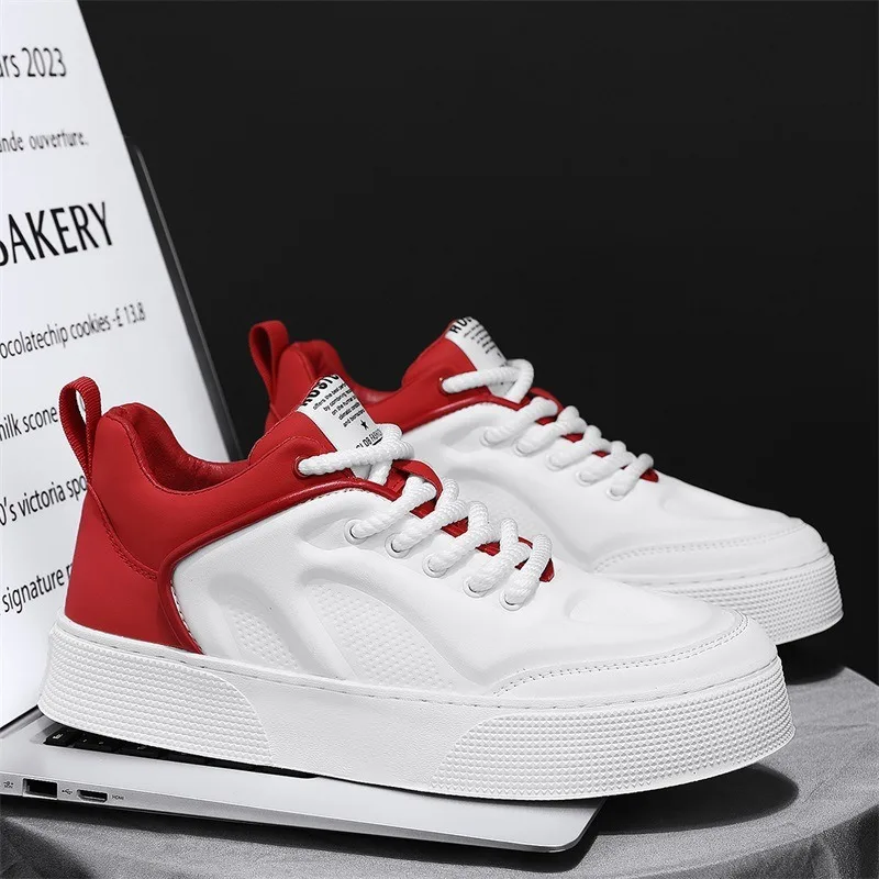 

Chunky Sneakers Men 2025 New Fashion Designer Casual Shoes Comfortable Breathable Lace Up Skateboarding Shoes Chaussure Homme