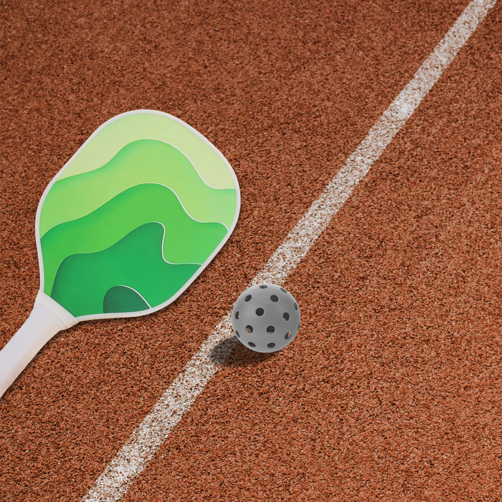 

Набор из 5 мягких тренировочных мячей для пиклбола, полых, с 40 отверстиями, пластиковые, для улицы и помещения, серые, 2,91 дюйма, аэродинамическое тренировочное оборудование