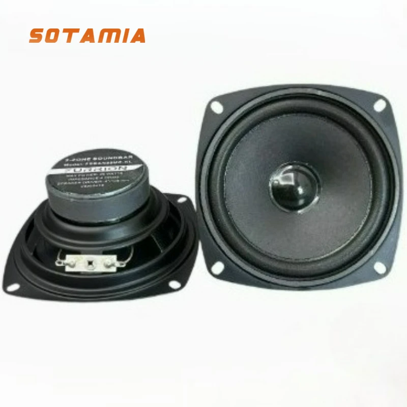 SOTAMIA 2Pcs 4 Polegada Alto-falante de Áudio de Alcance Completo 4 Ohm 20W Home Theater Som Música Alto-falante High School Bass Unidade de Alcance Completo
