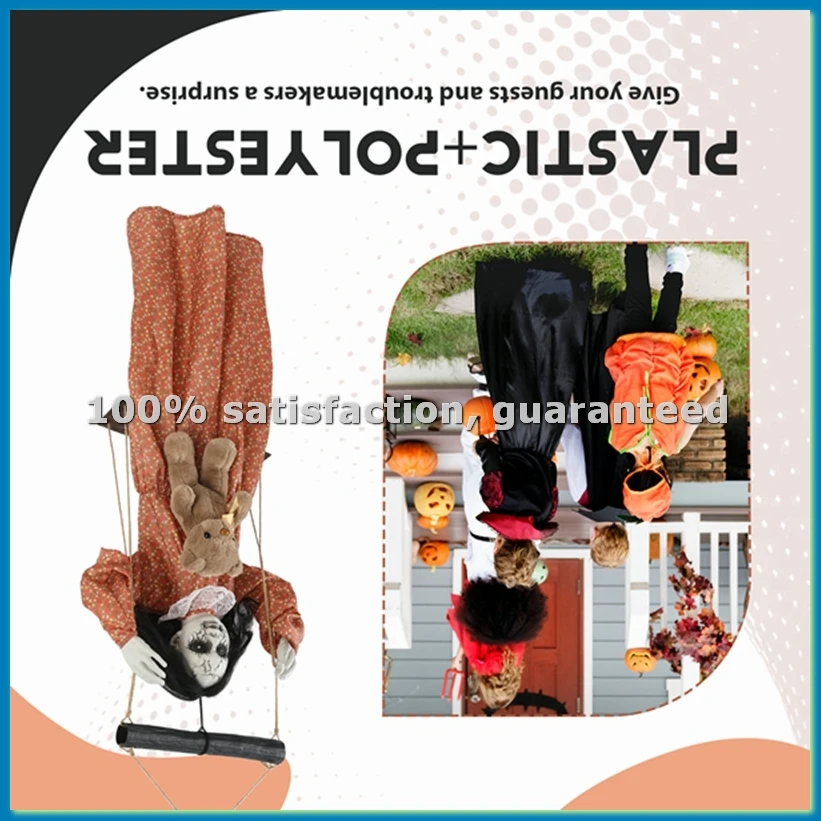 

Страшные уличные украшения на Хэллоуин, подвесная кукла-девочка на Хэллоуин со звуком, светящиеся глаза, жуткий звуковой эффект — A63M