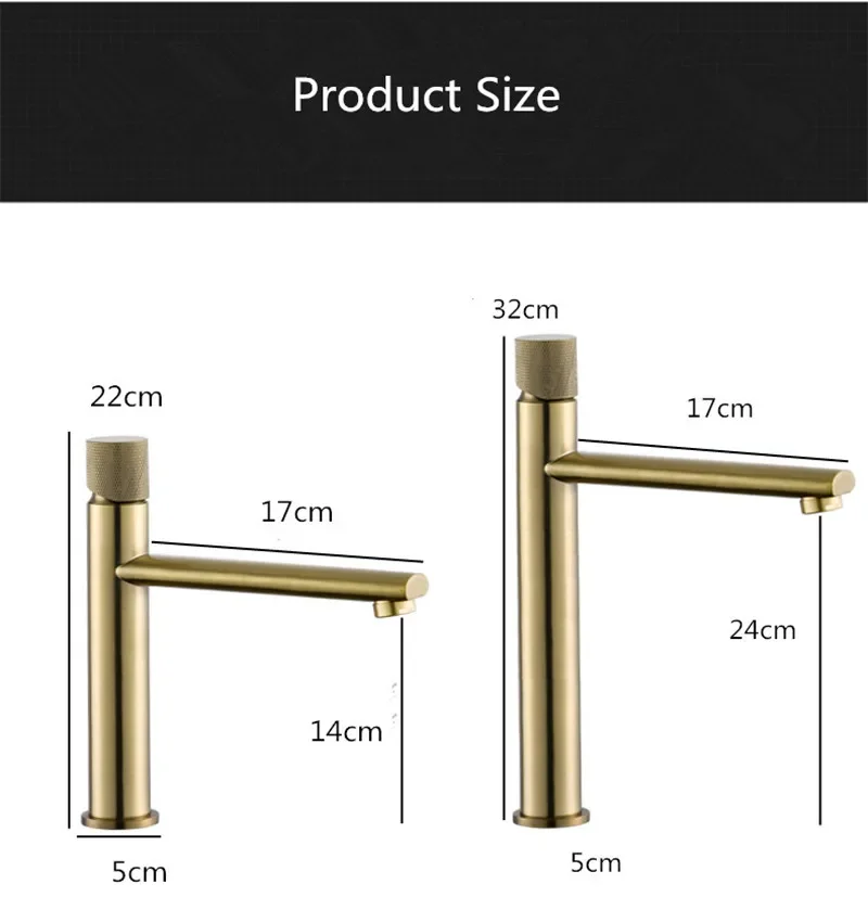 Bathroom Faucet Brushed Gold Brass  Basin  Cold And Hot Water Mixer Sink Tap Deck Mounted Black/Nickel