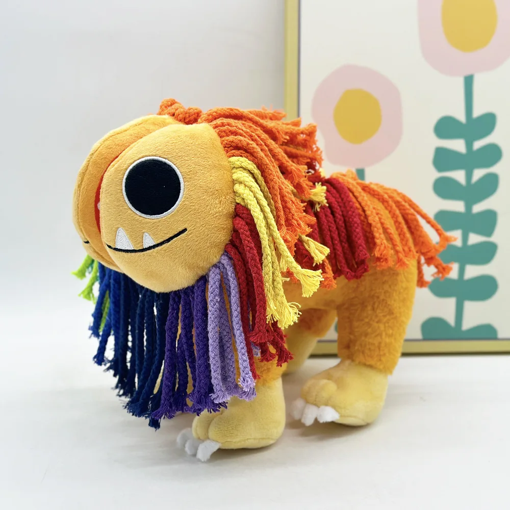 Yarnaby – poupée Lion colorée de 25cm, jouet avec sourire, décoration de canapé de chambre à coucher, oreiller pour enfants, cadeaux d'anniversaire