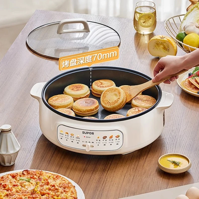Supor electric cake pan household deepened cake stall electric frying pan electric hot pot pancake pan new model