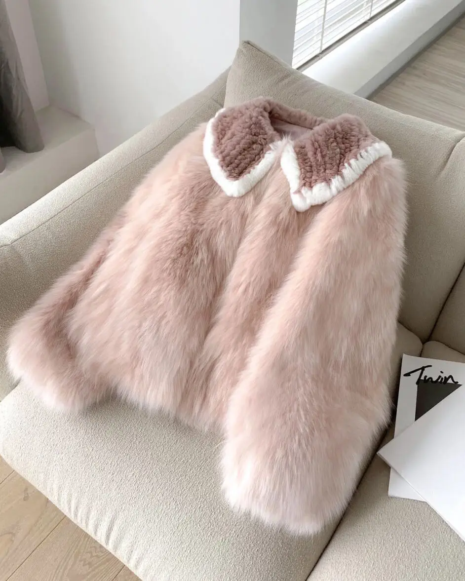 

Winter Warm Faux Fur Y2K Pink Jaket Coat For Women Long Sleeve Fashion Casual Female Top Free Shipping Snow Outwear Clothing