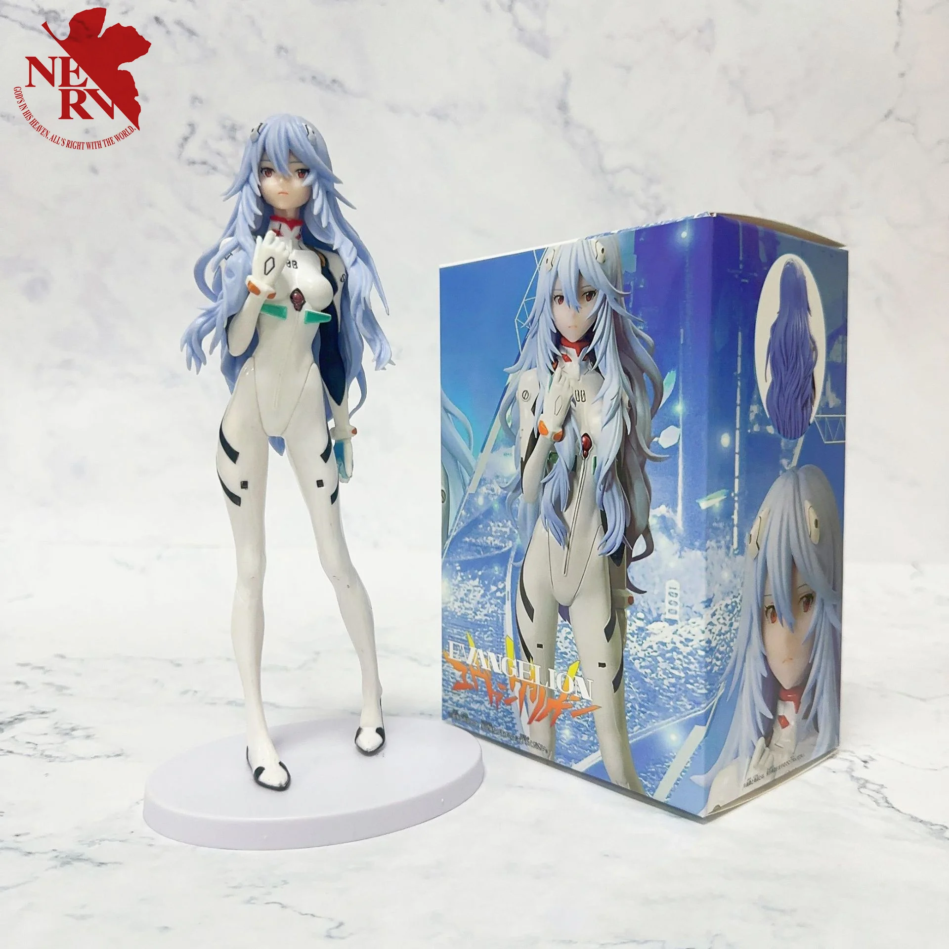 

Evangelion Ayanami Rei 22cm Anime Figures Long Hair Rei Asuka Sexy Action Figurine PVC Statue Model Doll Collectible Toys Gift