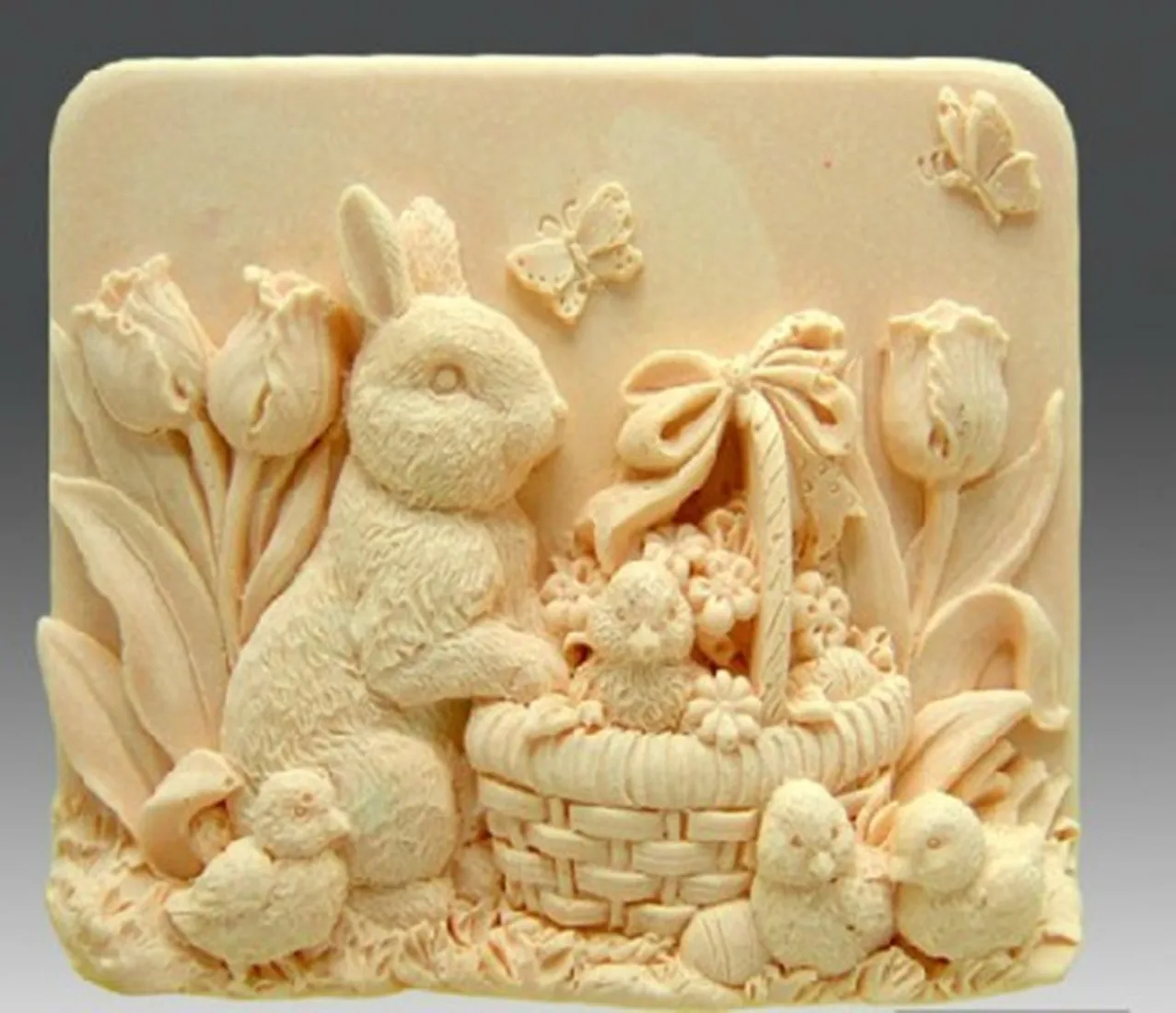 1pcs Rabbit & Chick (S038) Silicone Handmade Soap Mold Crafts DIY Mold