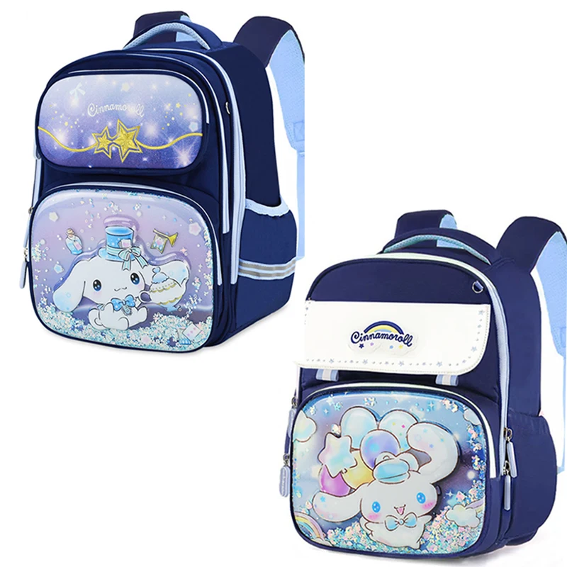 

Miniso Cinnamoroll Kuromi Hello Kitty Schoolgirls Cartoon Backpack 2024 New Girls Casual Lightweight Schoolbag Pupil School Bags