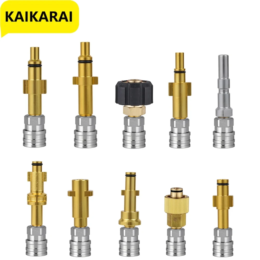 Pressure Washer Quick Connector 1/4 Stainless Steel Adapter To Washer Gun Nozzle Foam lance Fitting For Karcher Bosch Lavor