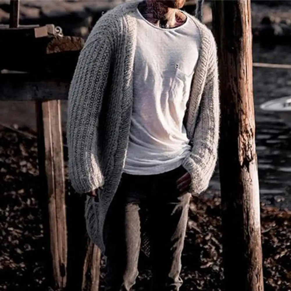 

Chic Men Knitted Cardigan V Neck Autumn Winter Men Cardigan Jacket Relaxed Fit Knitting Cardigan Sweater