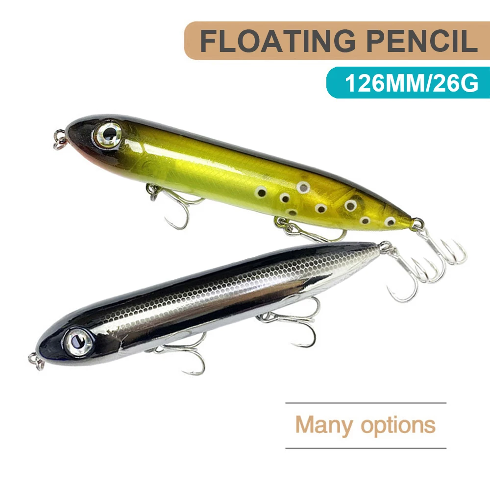 12.6cm 26g Fishing Lures Pencil Bait Wobbler Long Casting Floating Topwater Z-Stroke Artificial Hard Bait Jerkbait Bass QBE118