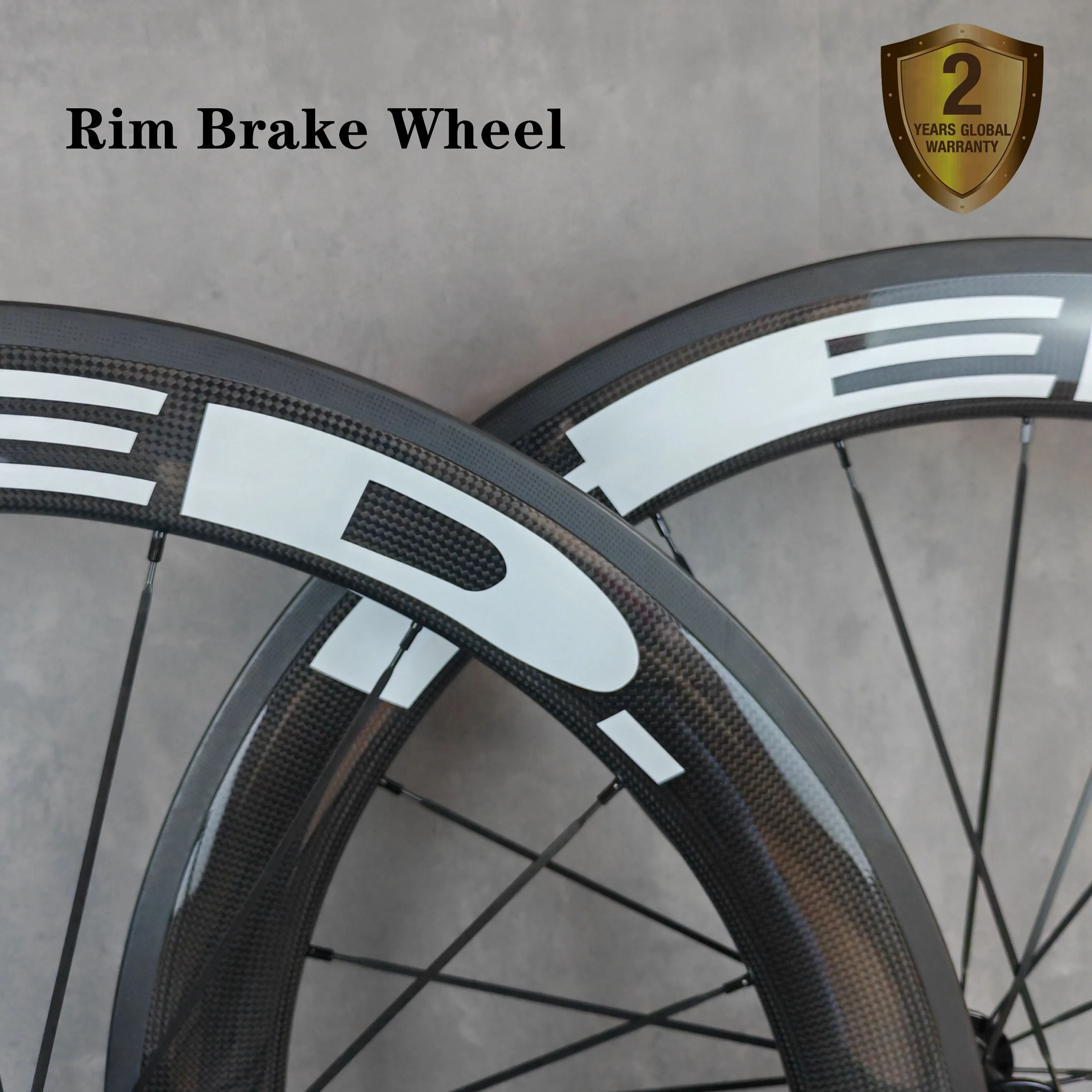 Juego de ruedas de carbono 700C para bicicleta de carretera con freno V, profundidad de 38/45/50/60 mm, ancho de 25/28 mm, acabado brillante UD, logotipo personalizado, buje Novatec