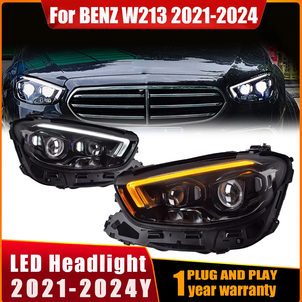 For Mercedes-Benz W212 2021-24 E-Class E260 E300 Modified LED headlamp Laser Lenses Head Lamp Front Light Automotive Accessories