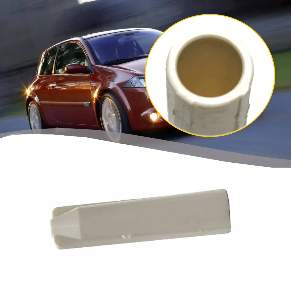 1x White Car Shift Gear Knob Lever Boot Cover Manual Shift Knob Sleeve Adapter for Renault Megane II MK2 Scenic 2 Clio 3 III MK3