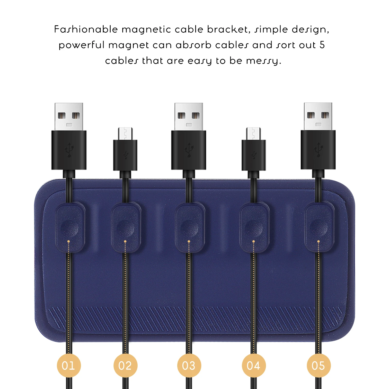 

2Sets Magnetic Cable Holder Desk Organizer Professional Fixed Cord Keeper Multipurpose Cable Management for Office Study Room