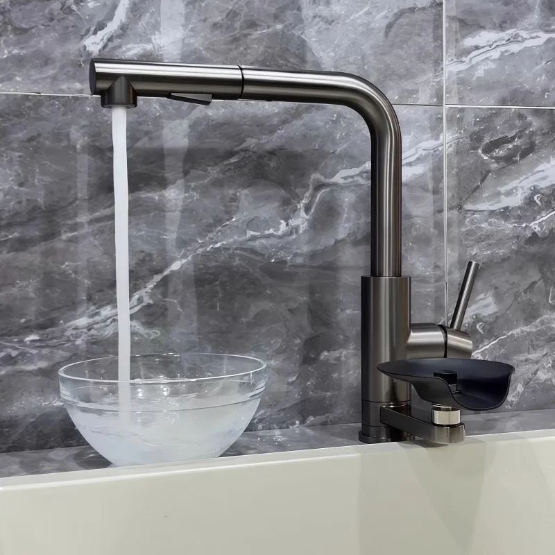 Kitchen Faucet Automatic Glass Cup Washer Pull Out  Sink Faucets Stainless Steel 304 Taps Kitchen Mixer Water Tap Crane