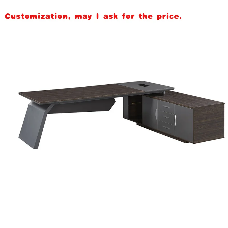 

на заказ. Высококачественные итальянские роскошные уникальные L-образные деревянные офисные столы для руководителей Ceo, большой стол, офисный стол