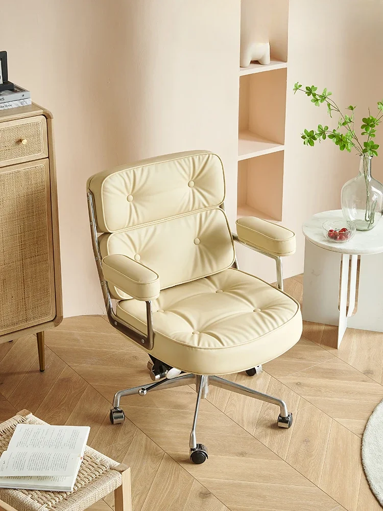 Simplicity Design Office Chair Luxurious Leather Computer Gaming Chair Meeting Vanity Silla De Escritorio Office Furniture Girl