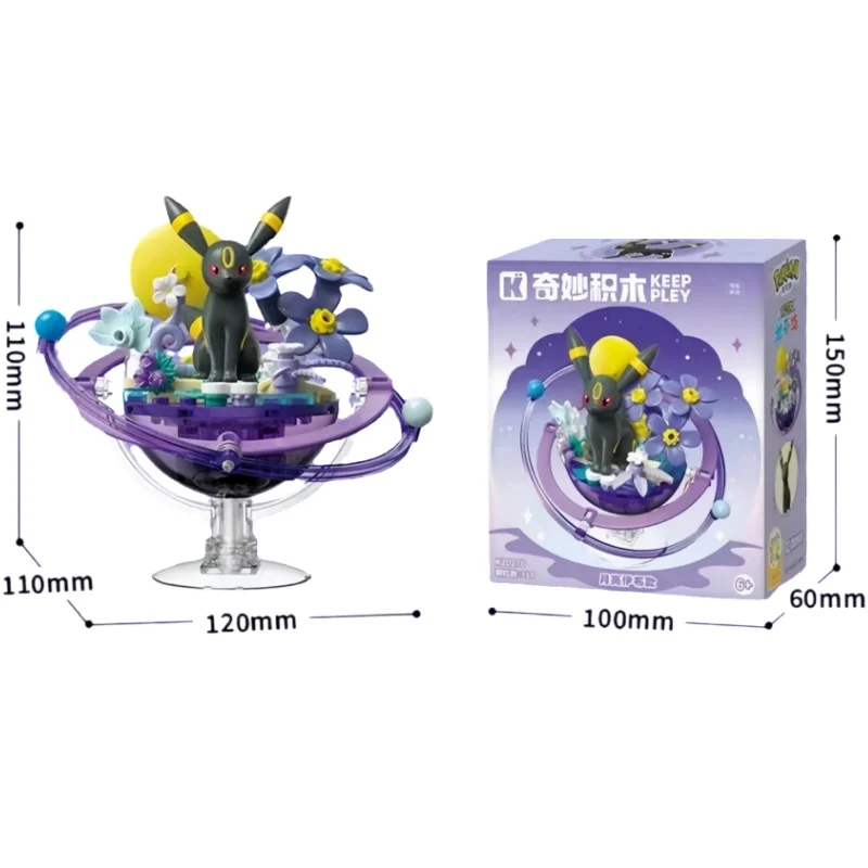 Nieuwe Keeppley Originele Pokemon DIY Bouwstenen Speelgoed Cartoon Eevee Familie Planeet Serie Assemblage Model Ornamenten Speelgoed Kids Gift