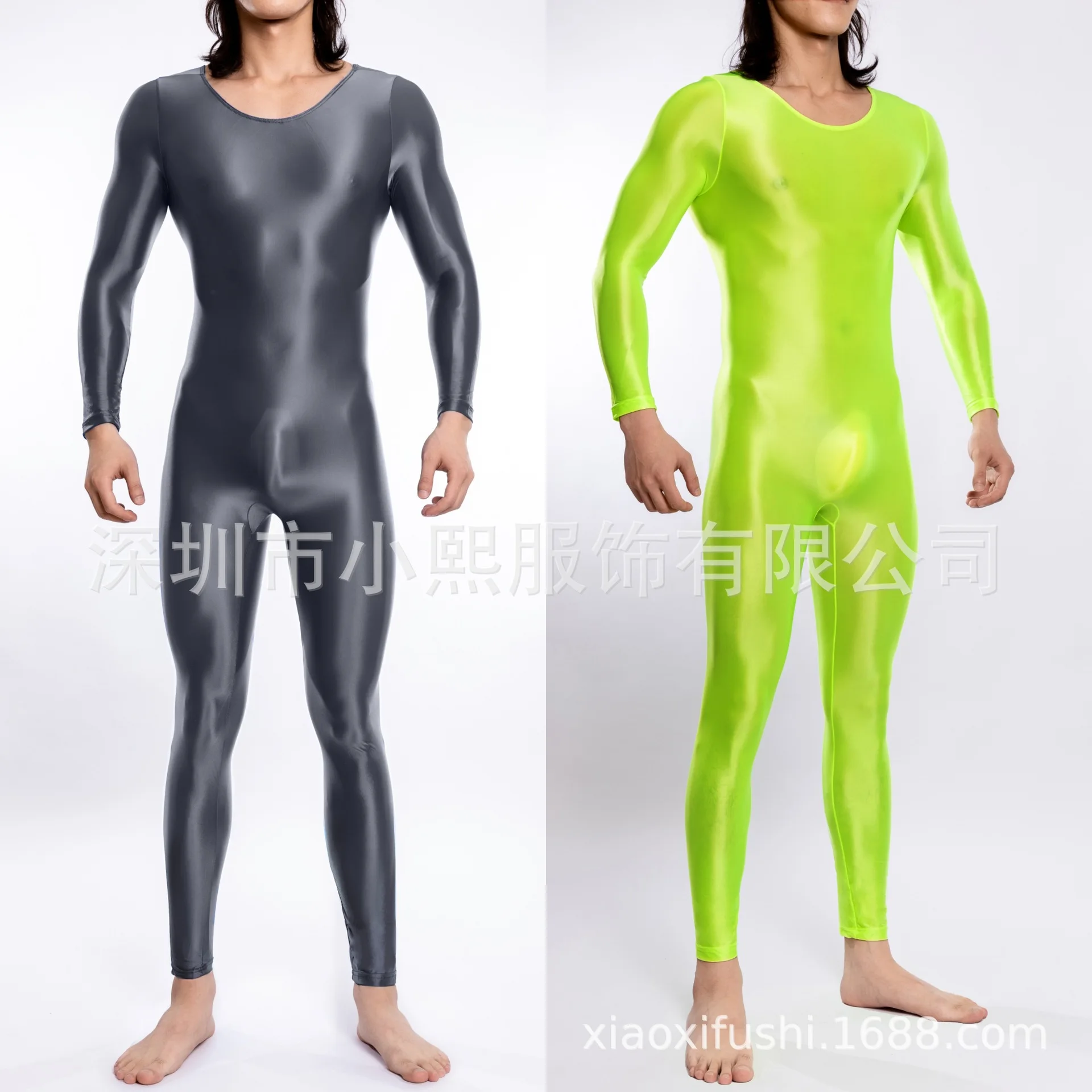 남성 전신 점프수트 오일 샤이니 실키 글로시 섹시 투명 스무스 커플 섹스 BDSM, 고탄성 대형 사이즈