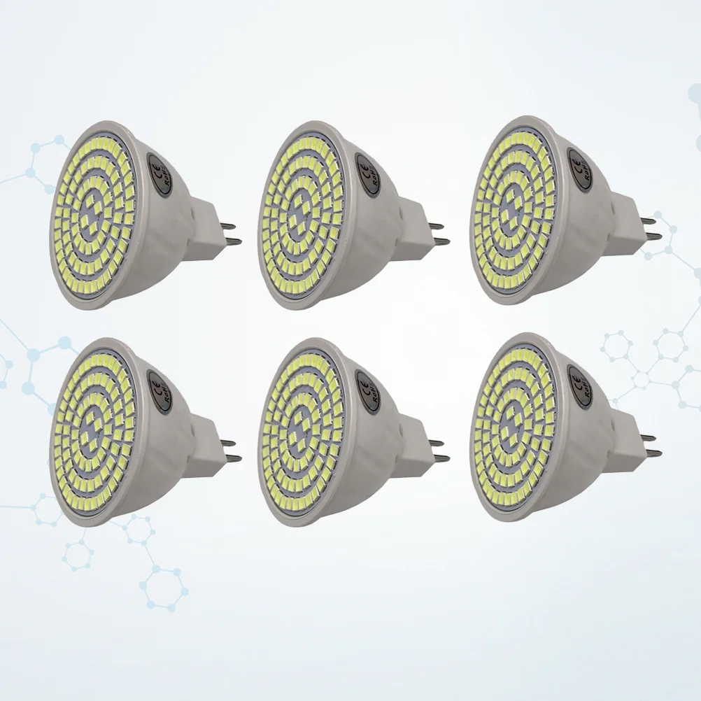 6pcs 8W MR16 LED Bulbs Spotlight Lamp Light Bulb Dayight Lighting Downlight Energy Saving (Warm White)