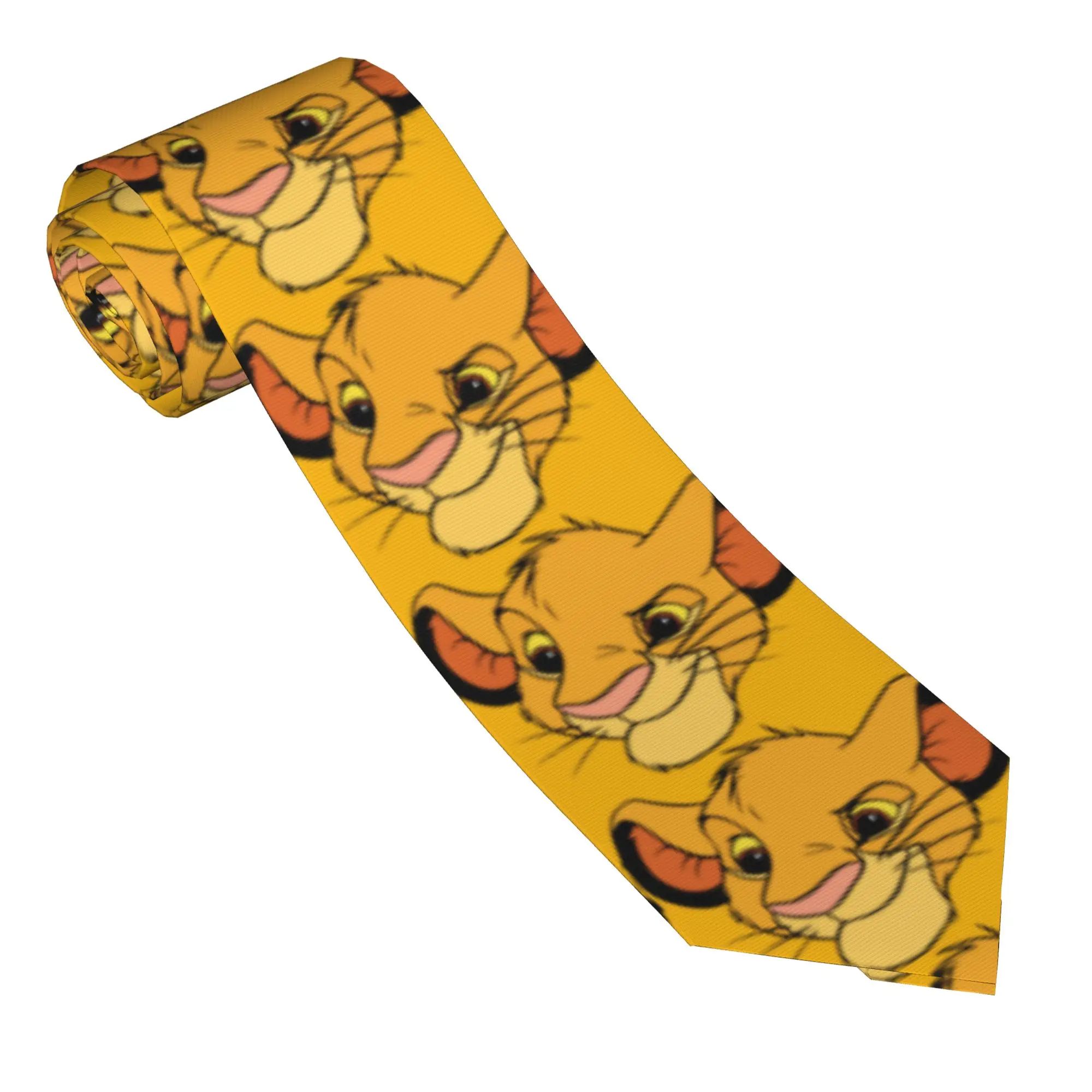 LionKings Baby Simba Necktie Men Women Polyester 8 cm Narrow Neck Tie  for Mens Suits Accessories Gravatas Wedding Cosplay Props