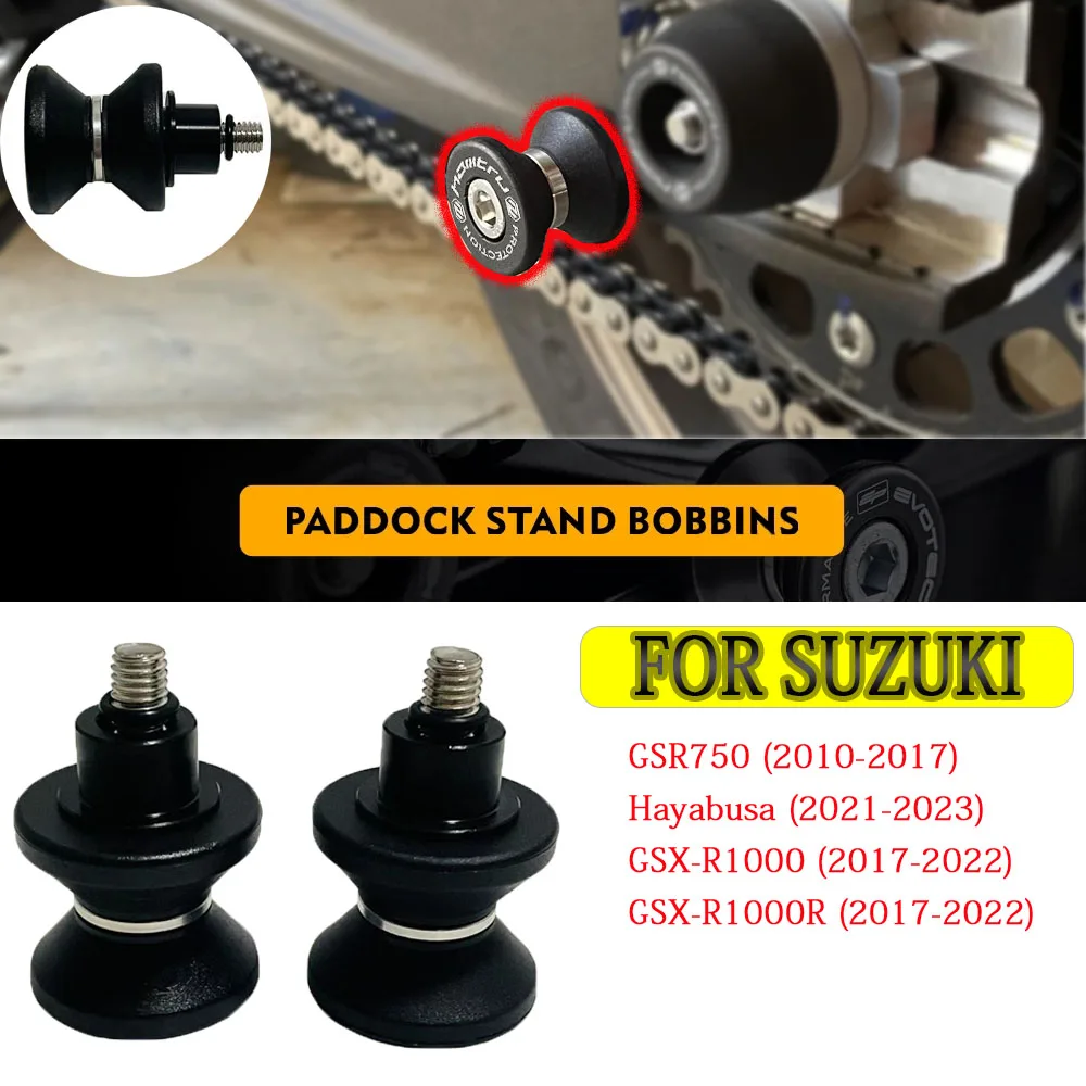 

Motorcycle Paddock Stand Bobbins For Suzuki Hayabusa GSR750 GSX-R1000 GSX-R1000R 2010-2023 GT Pro /Sport/Rally After