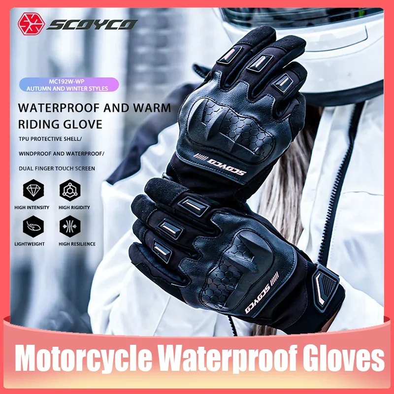

SCOYCO Motorcycle Gloves Men Women Winter Warm Motocross Riding Gloves Waterproof Windproof Anti-fall Guantes Touch Screen Luvas